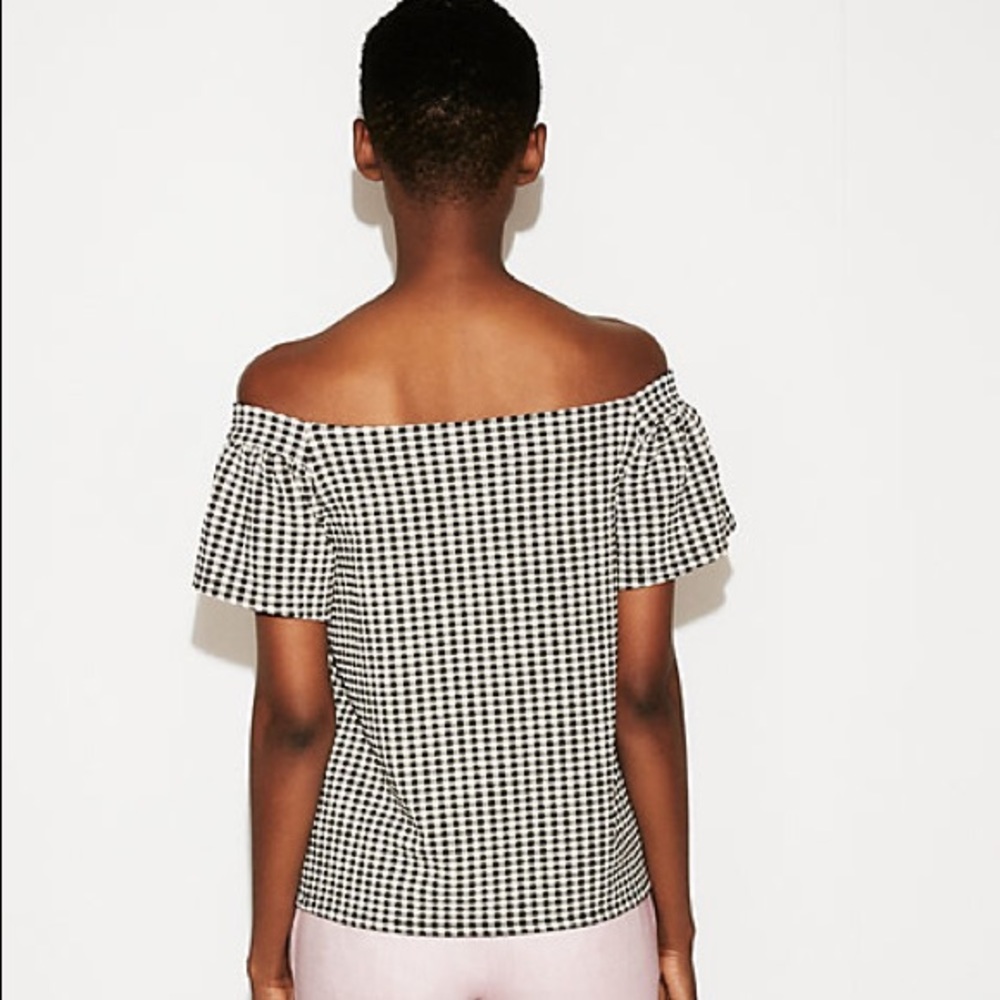 Gingham, off-the-shoulder, top! - Picture 4 of 5